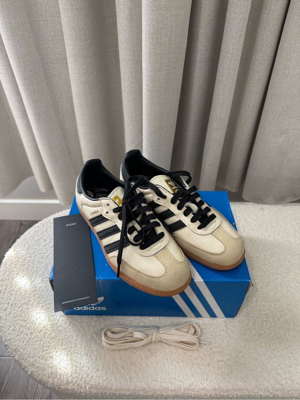 adidas Samba OG Sneakers in Cream & Black